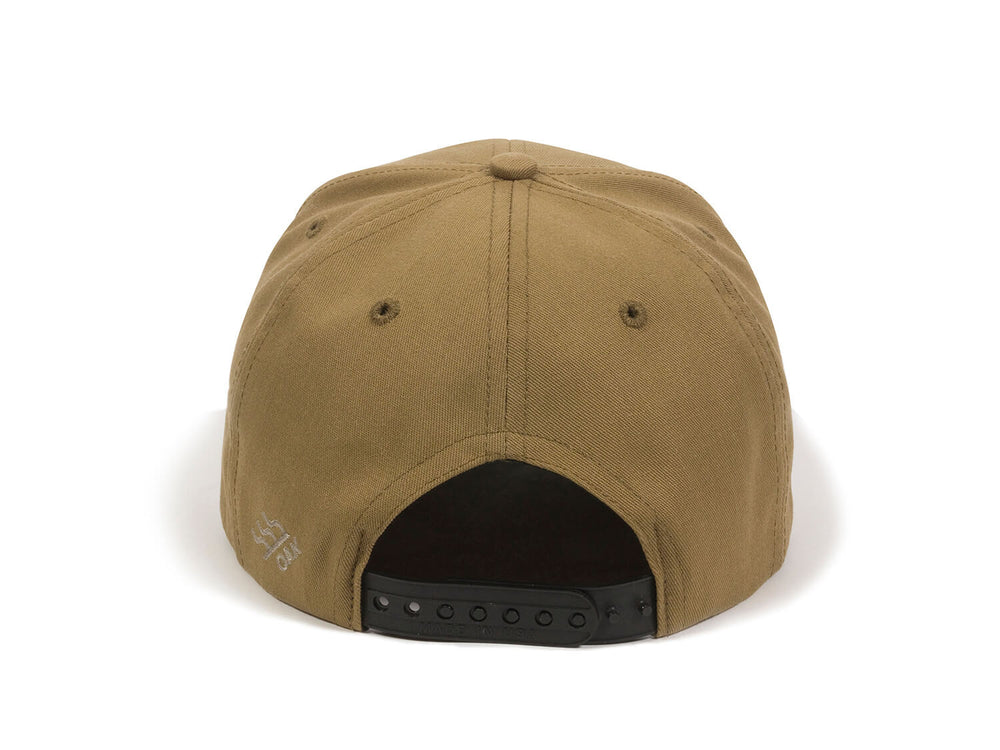 Bull USA Embroidered Snapback Cap Tan Back View