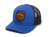 Sierra Scout Patch Snapback Trucker Hat Royal Blue Front Right View