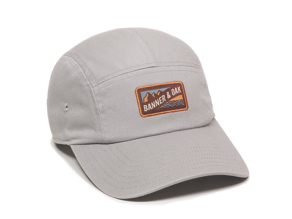 Bankside Scout Patch Ladies Fit Cap Gray Front Left View