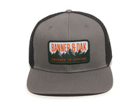 Bighorn Scout Patch Snapback Trucker Hat Charcoal Front View