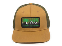 Bighorn Scout Patch Snapback Trucker Hat Khaki Front View