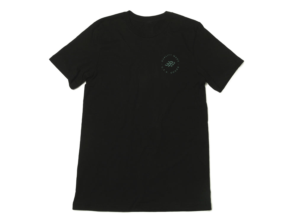 Grit Crewneck T-Shirt Black Front View