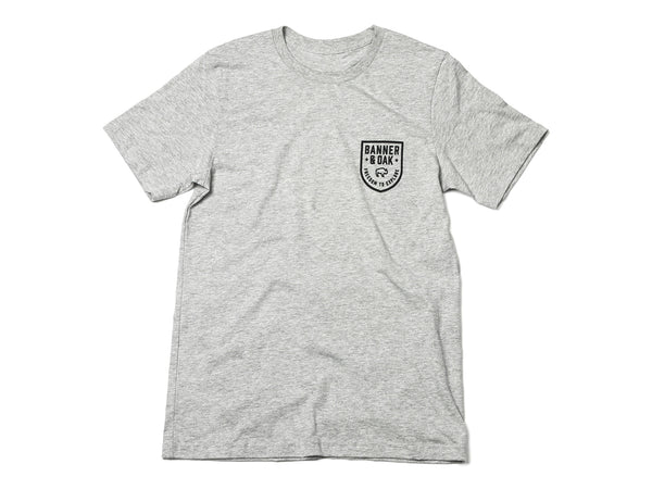 Patriot Crewneck T-Shirt Heather Gray Front View