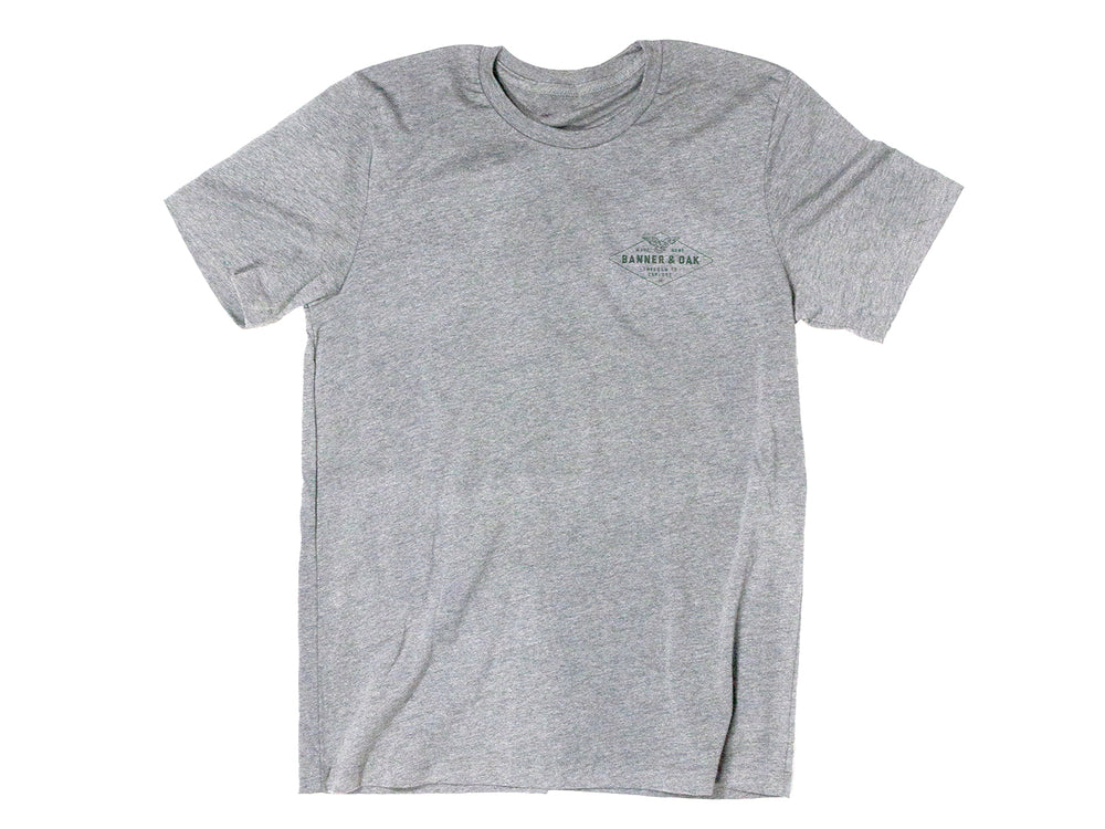Hobbs Eagle Crewneck T-Shirt Charcoal Gray Front View