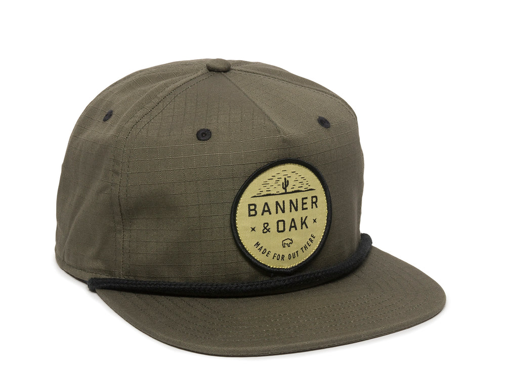 Mojave Scout Patch Snapback Cap Olive Green Front Left View