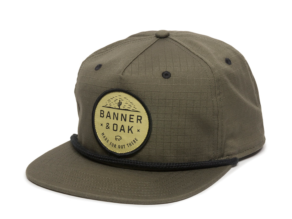 Mojave Scout Patch Snapback Cap Olive Green Front Right View