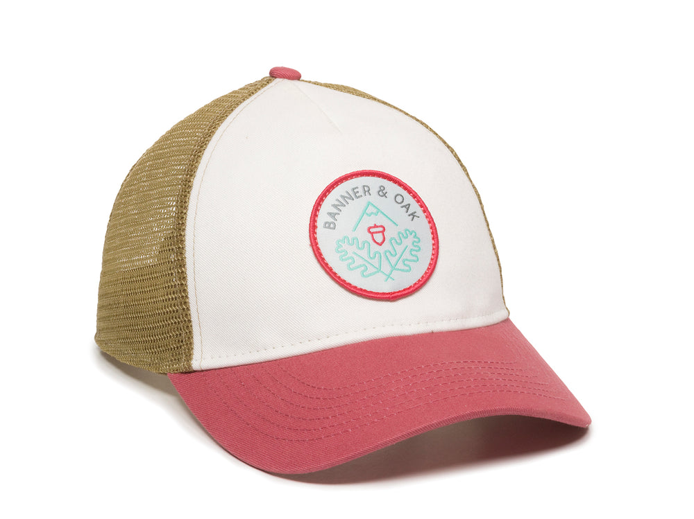 Pathfinder Scout Patch Snapback Trucker Ladies Fit Hat White Front Left View
