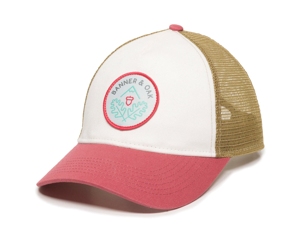 Pathfinder Scout Patch Snapback Trucker Ladies Fit Hat White Front Right View