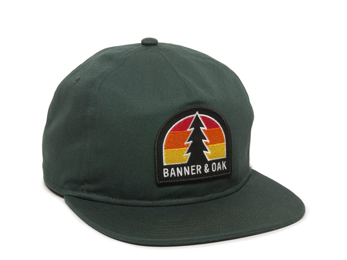 Switchback Embroidered Scout Patch Snapback Cap Spruce Green Front Left View