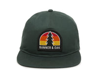 Switchback Embroidered Scout Patch Snapback Cap Spruce Green Front View