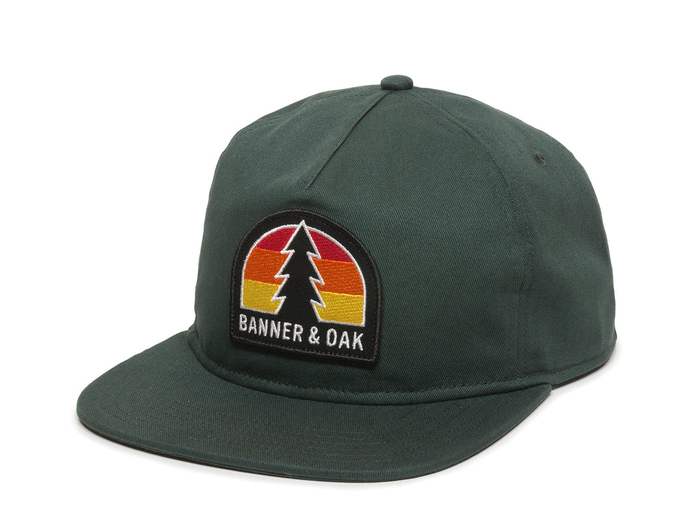 Switchback Embroidered Scout Patch Snapback Cap Spruce Green Front Right View