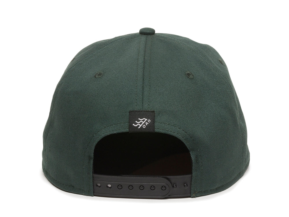 Switchback Embroidered Scout Patch Snapback Cap Spruce Green Back View