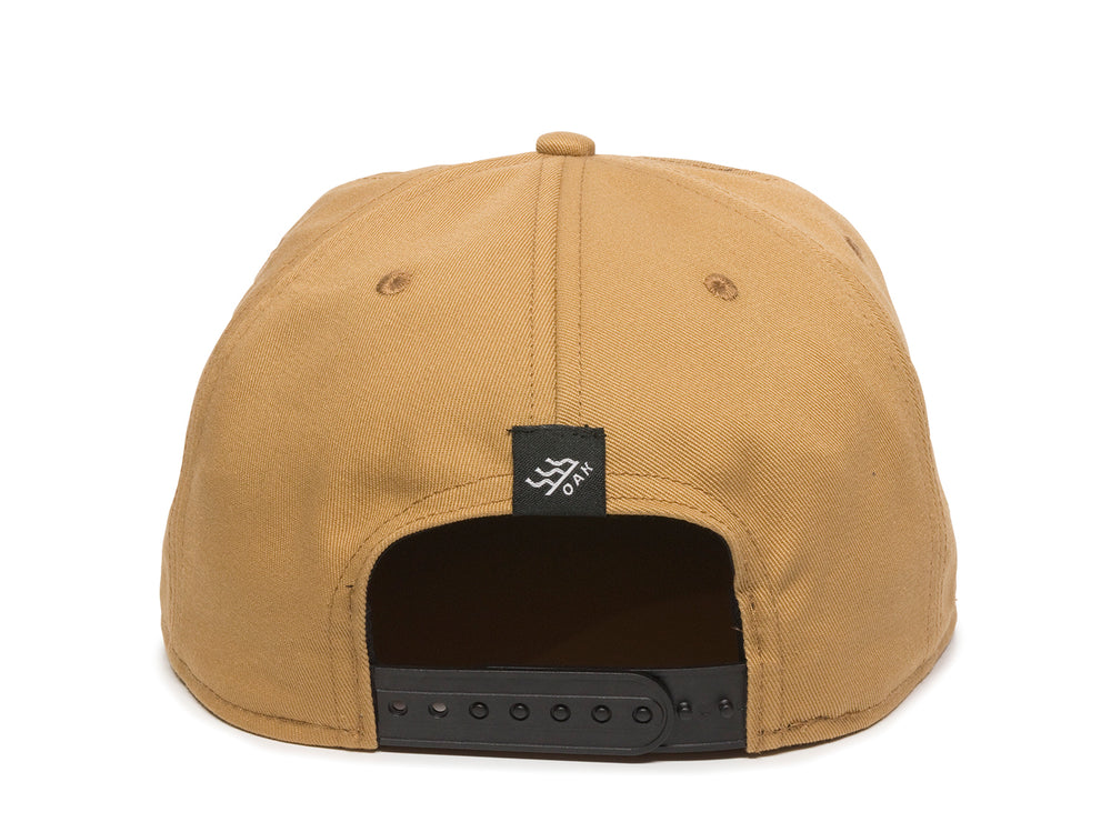 Switchback Embroidered Scout Patch Snapback Cap Khaki Back View