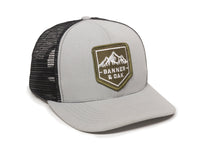 Sierra Scout Patch Snapback Trucker Hat Gray Front Left View