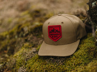 Sierra Scout Patch Snapback Cap Tan Lifestyle Image